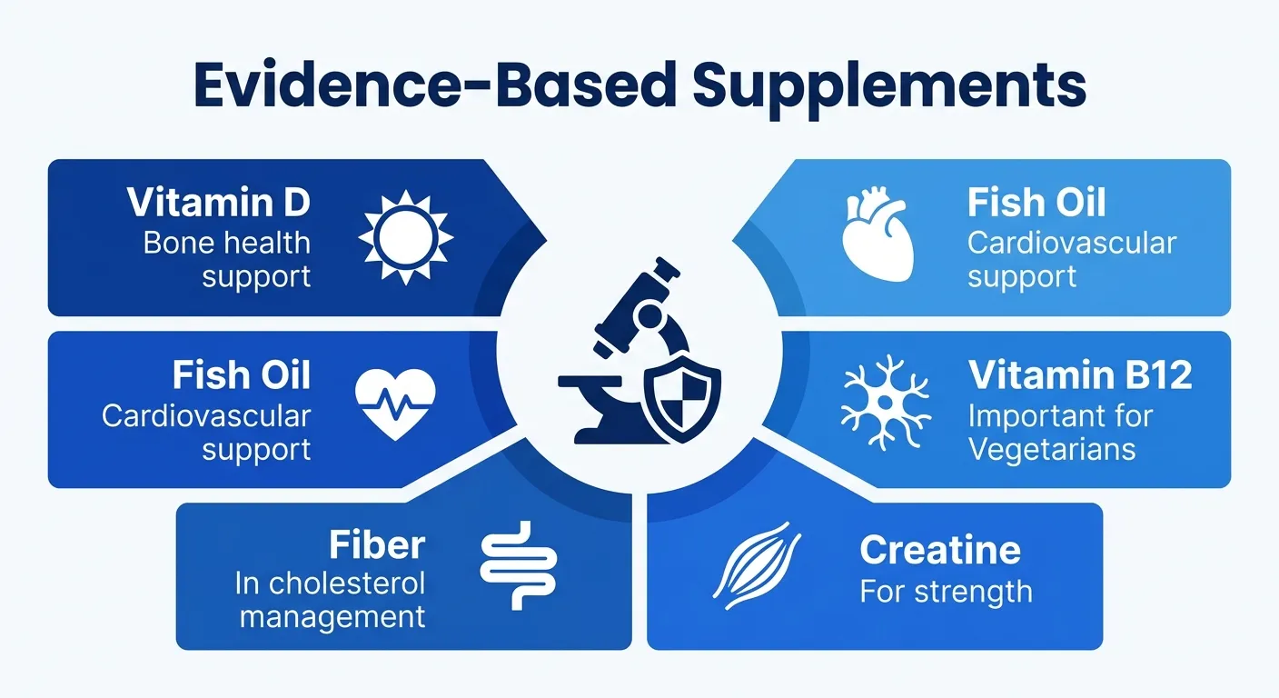 evidence based supplements worth taking